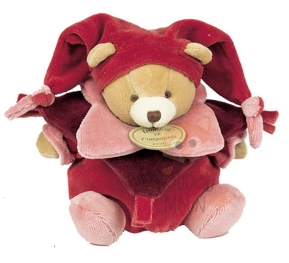  baby comforter bear red pink 